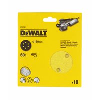 DEWALT 150mm 60 Grit Sanding Disc Punched Pack of 10