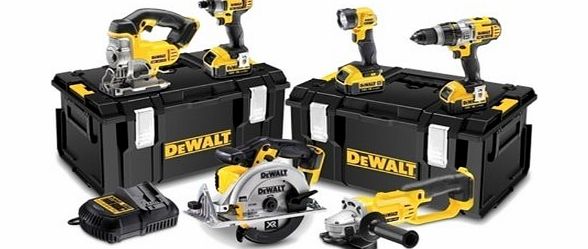 DeWalt DCK694M3 18V Brushless Kit 3 x 4.0A Batteries Charger and 2 x DS300 Kitboxes (6 Pieces)