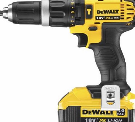 DEWALT  18V Lithium-Ion 2-Speed Combi Drill Complete with 4Ah Batteries