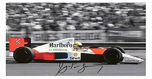 DG Ayrton Senna Autographed Signed And Framed Poster Photo