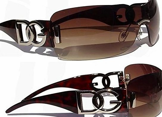 DG Eyewear New DG Eyewear Womens Ladies Designer Sunglasses (Oversized) Vintage Brown Cool Shades Fashion Sunglasses With Free Pouch