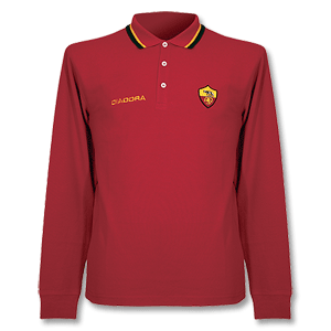 05-06 AS Roma Capitale L/S Polo shirt - Maroon