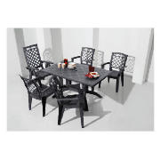 Fixed 6 Seater Outdoor Dining Set,