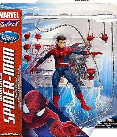 Diamond Select Disney Store Marvel Select Unmasked Spider-man Action Figure 7 H
