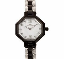 Black and silver-tone bracelet watch