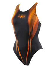 Diana Blades Swimsuit - Black and Orange