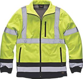 Dickies, 1228[^]3525H Hi-Vis Two-Tone Soft Shell Jacket Yellow