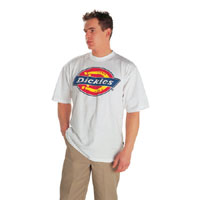 Dickies Mens Crew Neck Printed T Shirt White Xlarge