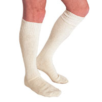Mens Sea Boot Hose Socks 3 Pairs Cream Size 10 - 11