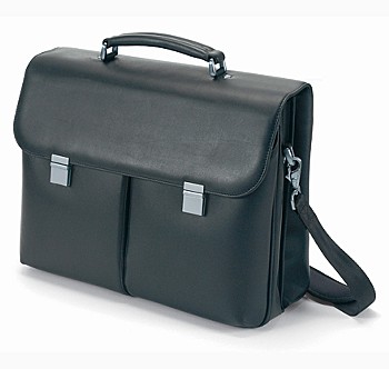 ExecutiveLeather Laptop Bag Black 15 Inch