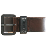 Basti Brown Leather Buckle Belt
