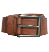 Bill Brown Leather Buckle Belt