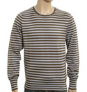 Grey and Khaki Stripe Sweater