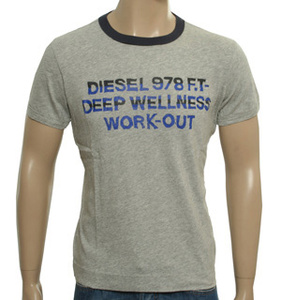 Grey T-Shirt with Black & Navy Logo