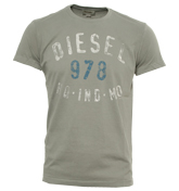 Light Grey T-Shirt with Printed Design