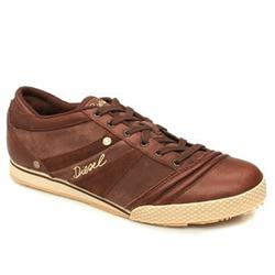 Diesel Male Full-Time Leather Upper in Brown