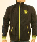 Mens Black with Green Piping Full Zip Light Weight Jacket