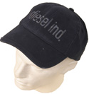 Diesel Mens Diesel Navy Baseball Cap with Frayed Patches