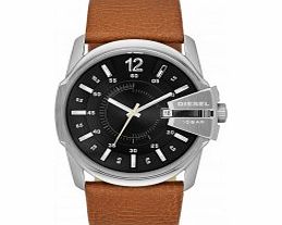 Diesel Mens Master Chief Tan Leather Strap Watch