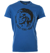 Nyne Electric Blue T-Shirt with Printed
