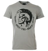 Nyne Mid Grey T-Shirt with Printed Logo