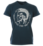 Nyne Navy T-Shirt with Printed Logo