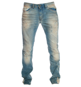 Thavar 880M Mid Blue Skinny Fit Jeans -