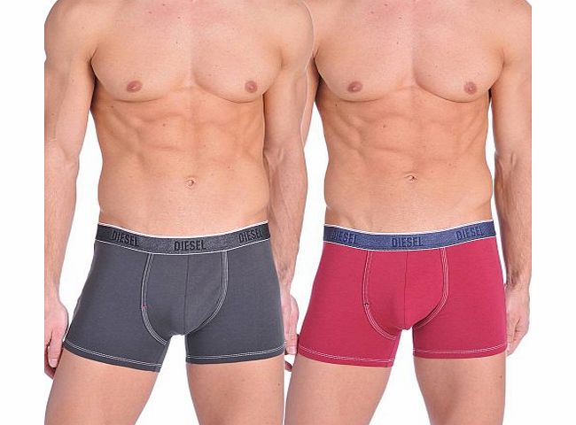 Diesel Under Denim 2-Pack Boxer Trunk UMBX-Shawn Red/Black Multi X-Large