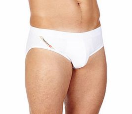 White logo detail cotton blend briefs