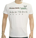 White T-Shirt with Green Printed Logo