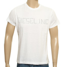 White T-Shirt with Grey Printed Logo
