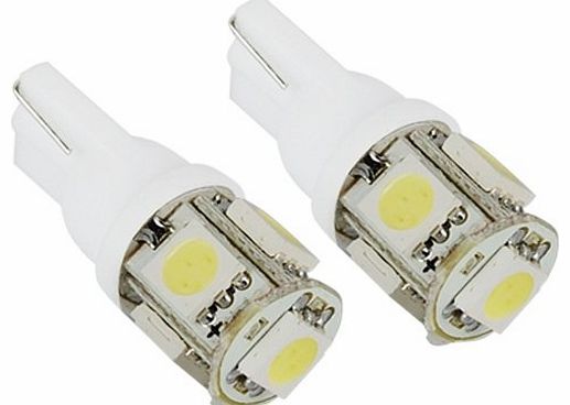 Digiflex  2 X Car Side Light Bulbs Xenon Hid 5 LEDS T10 W5w 501