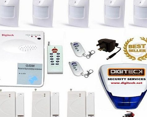 Digiteck IM330-WIRELESS GSM INTRUDER BURGLAR ALARM SYSTEM WITH AUTO-DIALLER AND A FREE SIMCARD FOR HOME/BOAT/CARAVAN/GARAGE/SHED