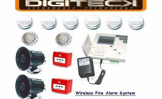 Digiteck L5A-COMPLETE HMO SMOKE amp; HEAT WIRELESS FIRE ALARM AUTODIALER SYSTEM