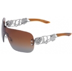Christian Dior Womens Spun Sunglasses Brown/Silver
