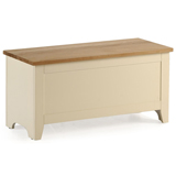 Direct Forest Products Cambridge Blanket Box in Cream finished pine with Ash top