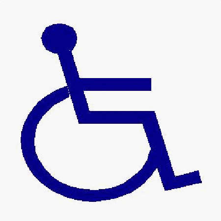 Disabled-Signs.com Wheelchair Logo - Car Sticker - DCS21 - INTERIOR