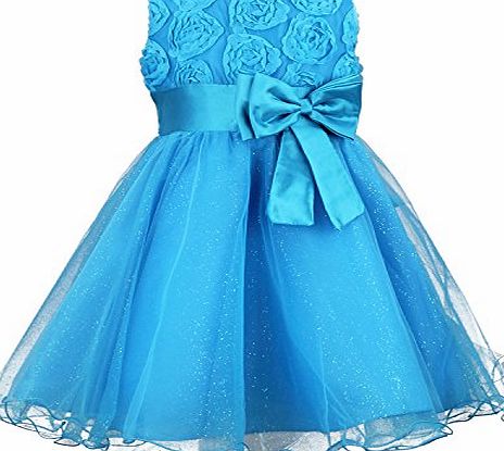 discoball Girls Flower Formal Wedding Bridesmaid Party Christening Dress Children Clothing Girls Lace Dress Princess Dresses Kid Baby Clothes age 2-12 years (7-8years, red)