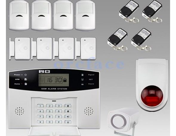 discoball LCD WIRELESS GSM AUTODIAL SMS HOME HOUSE OFFICE SECURITY BURGLAR INTRUDER ALARM