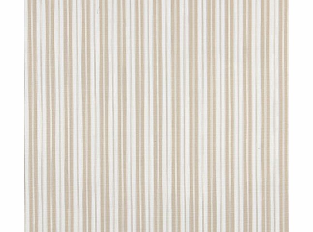 Discounted Designer Fabrics B460 Beige, Ticking Striped Indoor Outdoor Marine Scotchgard Acrylic Upholstery Fabric By The Metre