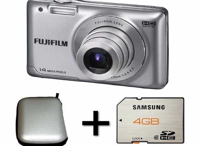 DiscountedDigital Fujifilm FinePix JX500 Silver   4GB Memory Card and Case (14MP, 5x Optical Zoom) 2.7 inch LCD