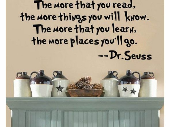 Discountfan Dr Seuss The More That You Read You Know Saying Quote Home Decor Vinyl Decals Wall Sticker