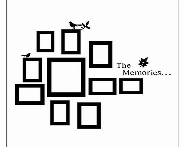 Discountfan Pictures Photo Frame The Memories Quote Wall Sticker Art Decor Removable Decals