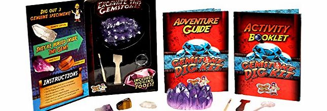 Discover with Dr. Cool Gemstone Dig Kit - Excavate Real Rocks and Minerals!