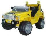 Discovery International Limited Yellow BIG Double Seater Hummer Style Jeep 12v Battery Powered