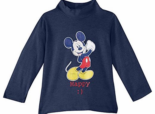 Disney Baby Boys Mickey Mouse NH0073 Sweatshirt, Dress Blue, 1-2 Years (Manufacturer Size:12 Months)