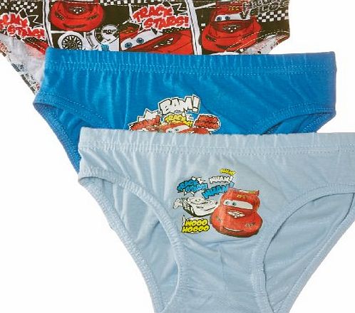Disney Boys Cars EN3024 Boxer Brief, Multicoloured (Light Blue/Multicoloured/Skydiver Blue), 3 Years (Manufacturer Size:2-3 Years)