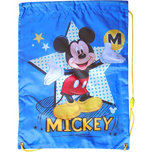 Disney Boys Disney Mickey Mouse Blue Drawstring School Sports Gym & Swimming Bag