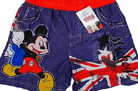 Disney Boys Official Brit Disney Mickey Mouse Swim Mesh Lined Shorts sizes 4 to 8 Years