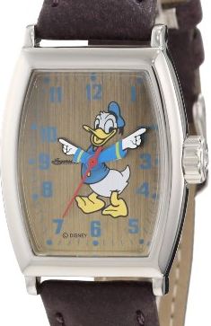 Disney Classic By Ingersoll Ladies Watch 25547 with Donald Duck Dial and Brown Strap